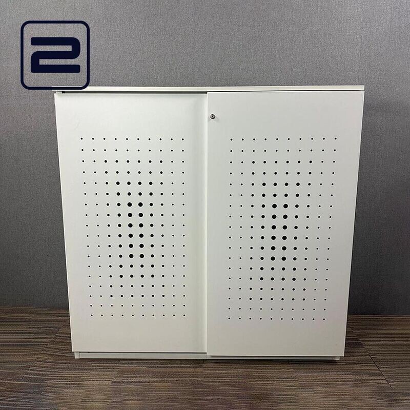 PAMI SDK Halfh Brede Schuifdeurkast H160xB160xD50 - Wit / metaal Melamine