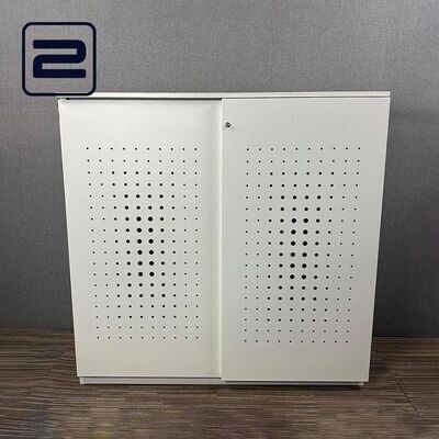 PAMI SDK Halfh Brede Schuifdeurkast H160xB160xD50 - Wit / metaal Melamine