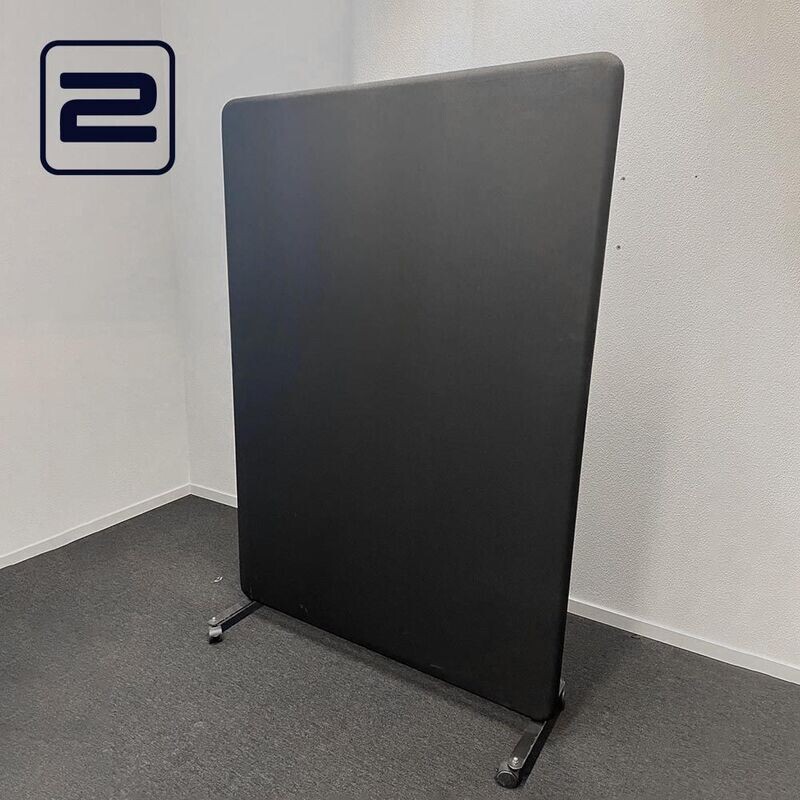 NN Akoestische Scheidingswand Verrijdbaar H167xB120xD6 - Zwart Stof