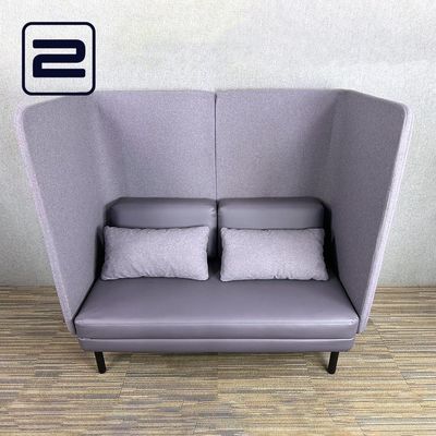AHREND Charge Collection Zitbank 2-zit Akoestisch B150xD75xH140 - Lavendel Vilt / Zwart Hout