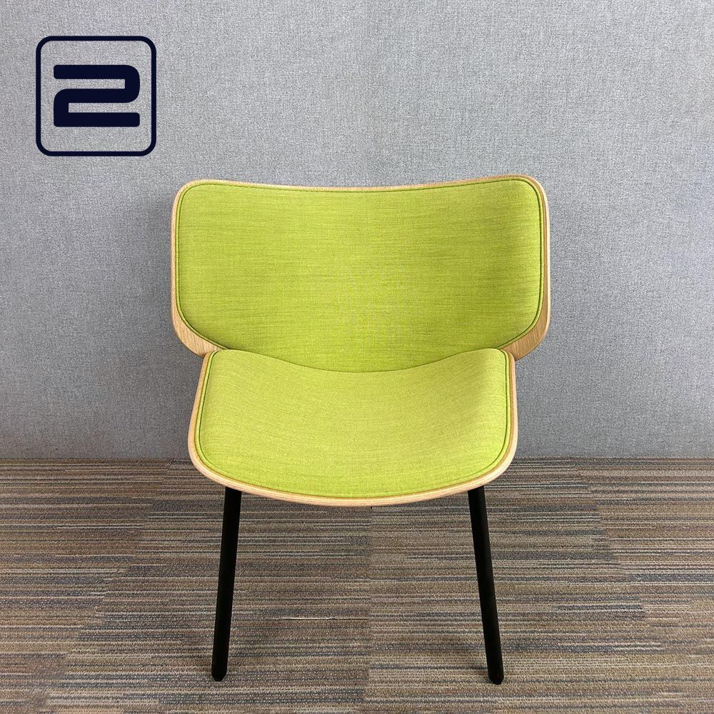 HAY Dapper Lounge Chair - Lime green Stof / Hout