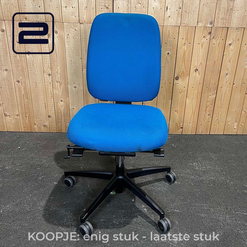 BEDIMO KOOPJE: 2013 Bureaustoel - Blauw Stof / Metaal Voetkr mt wielen