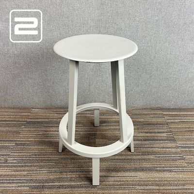 HAY Revolver Stool Barkruk Laag - Grijs Metaal / Vierpoot HAY Revolver Stool Barkruk Laag - Grijs Metaal / Vierpoot