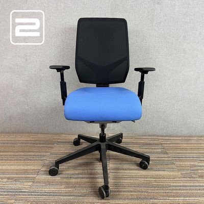 GIROFLEX G68 Bureaustoel - Blauw Stof / Kunststof Voetkr mt wielen
