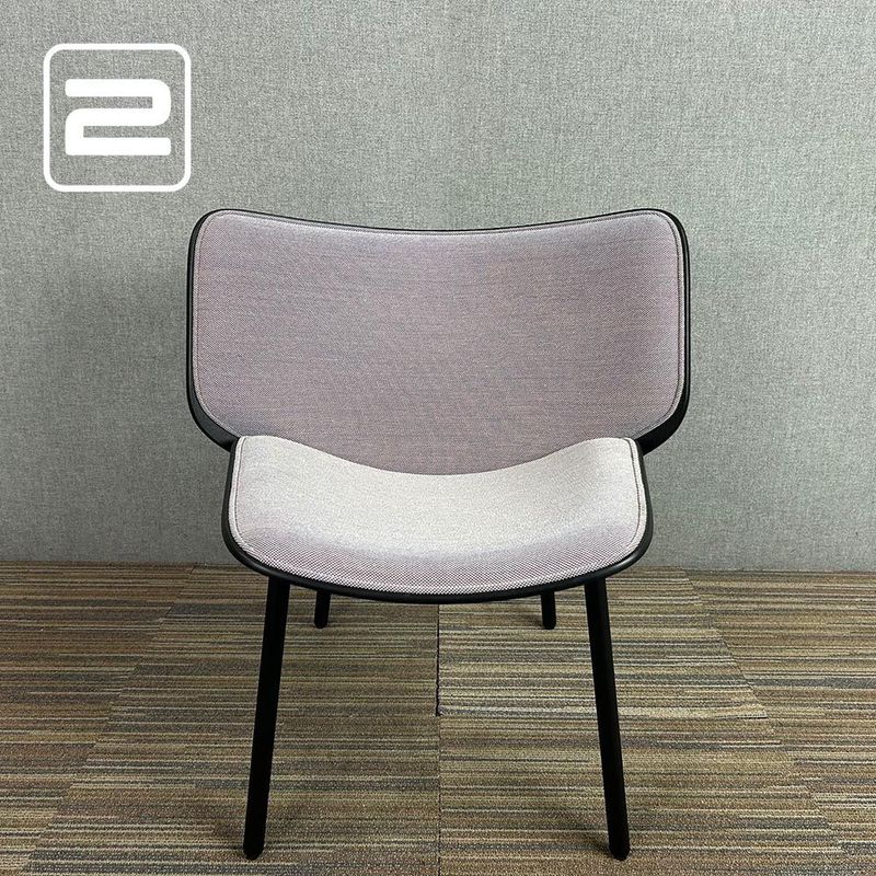 HAY Dapper Lounge Chair - Lavendel Stof / Zwart metaal
