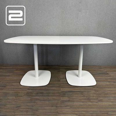 ENEA Tafel B160xD80xH75 - Wit Melamine / Wit Metaal 2 poten