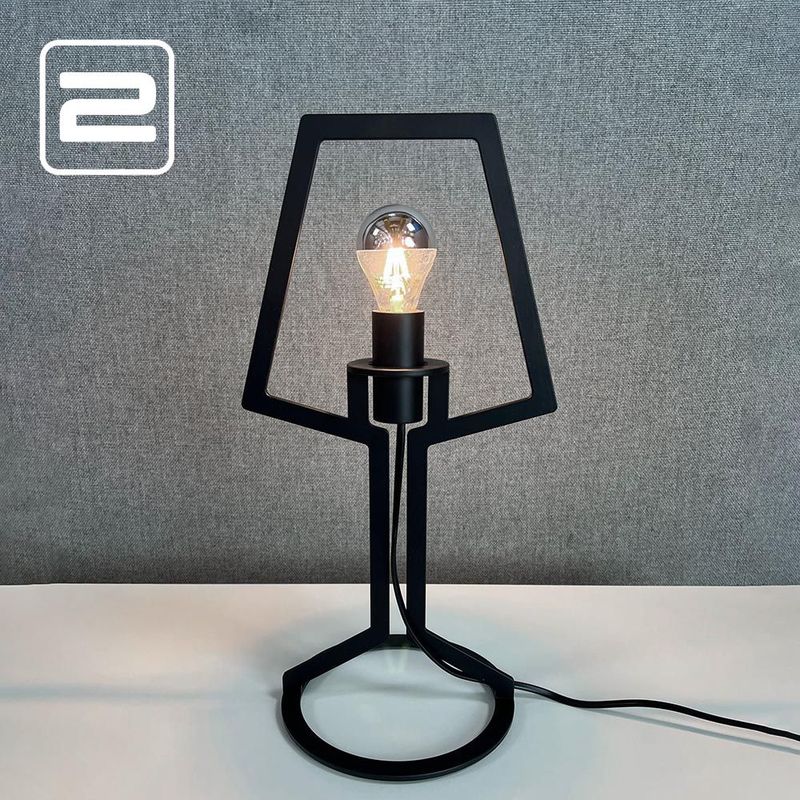 GISPEN Outline Tafel- Bureaulamp B20xH40 - Zwart Metaal