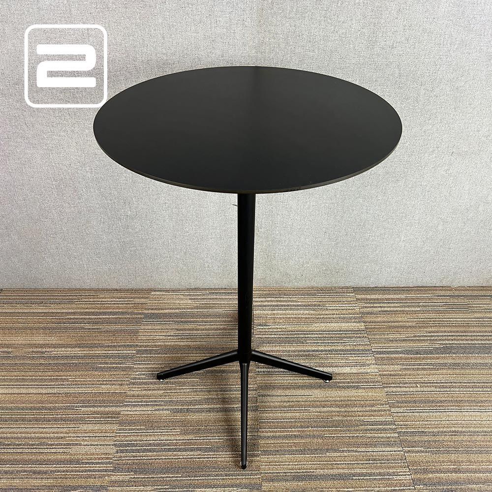 ENEA Bistrotafel B70xD70xH110 - Zwart HPL / Zwart metaal