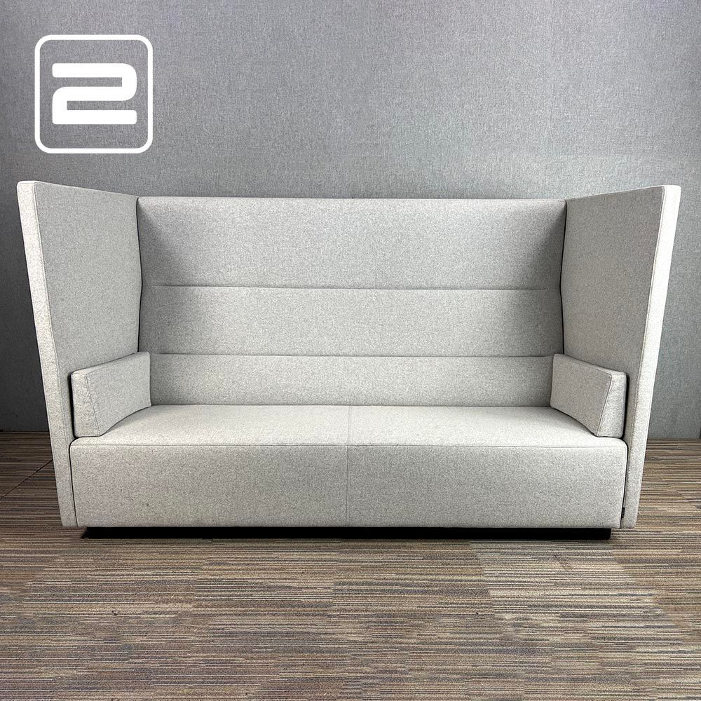 OFFECCT Float High Large Zitbank 3-zit Akoestisch B213xD90xH130 - Lichtgrijs Stof