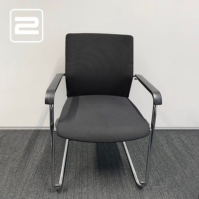 WILKHAHN Vergaderstoel Stapelbaar - Zwart Stof / Chrome Cantilever