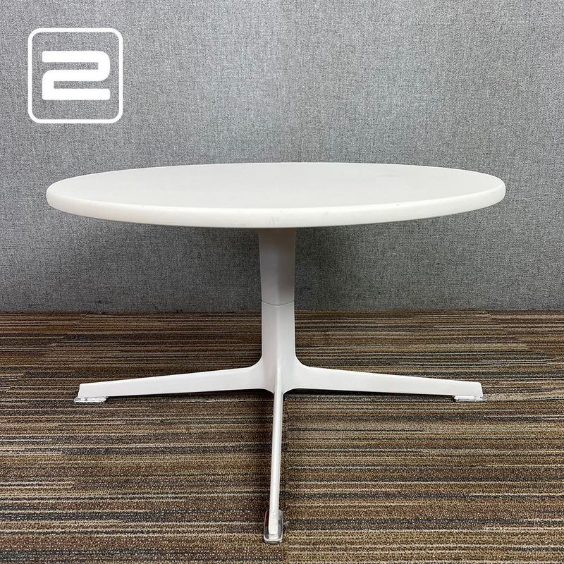 ARPER Fred Salontafel B65xD65xH38 - Wit Melamine / Wit metaal