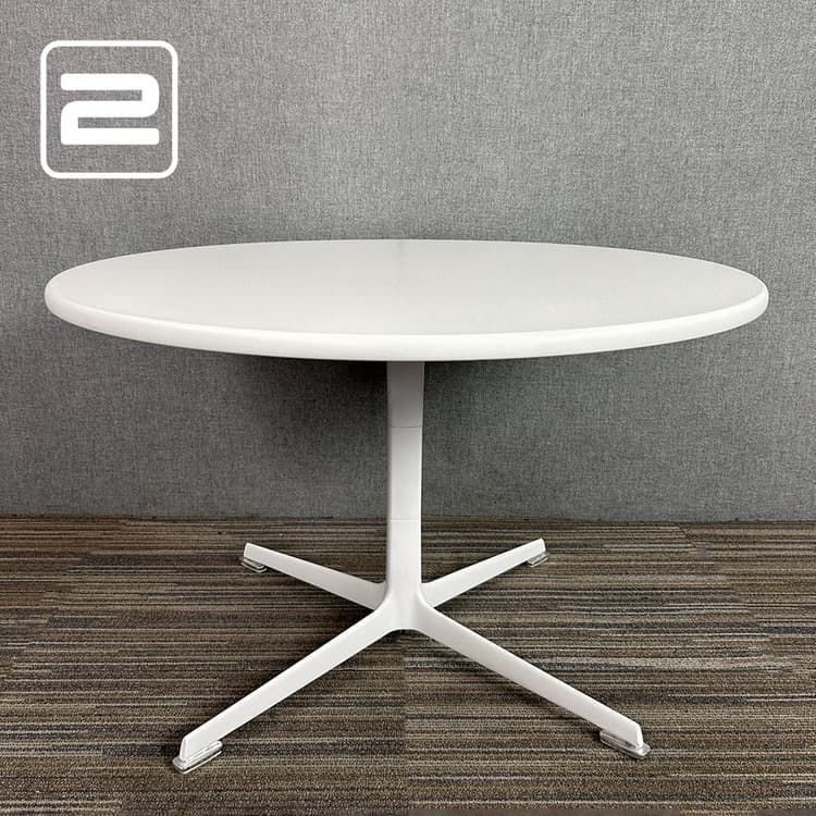 ARPER Fred Salontafel B80xD80xH51 - Wit Melamine / Wit metaal