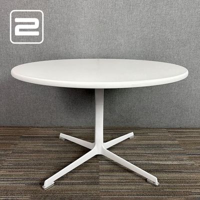 ARPER Fred Salontafel B80xD80xH51 - Wit Melamine / Wit metaal