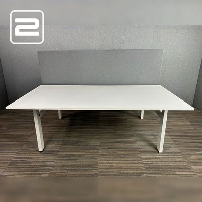 AHREND Four Duo Dubbele Workbench B160xD170xH62-86 - Wit Melamine / Metaal H-poot