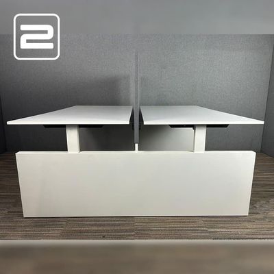 AHREND Four Duo Dubbele Workbench B160xD170xH62-86 - Wit Melamine / Metaal Wangen