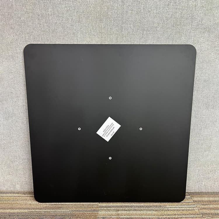 ENEA Tafelblad (2de hands) vierkant B80xD80xH1 - Mat Zwart Trespa