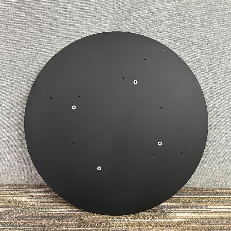 NN Tafelblad (2de hands) rond B60xD60xH1 - Mat Zwart Trespa