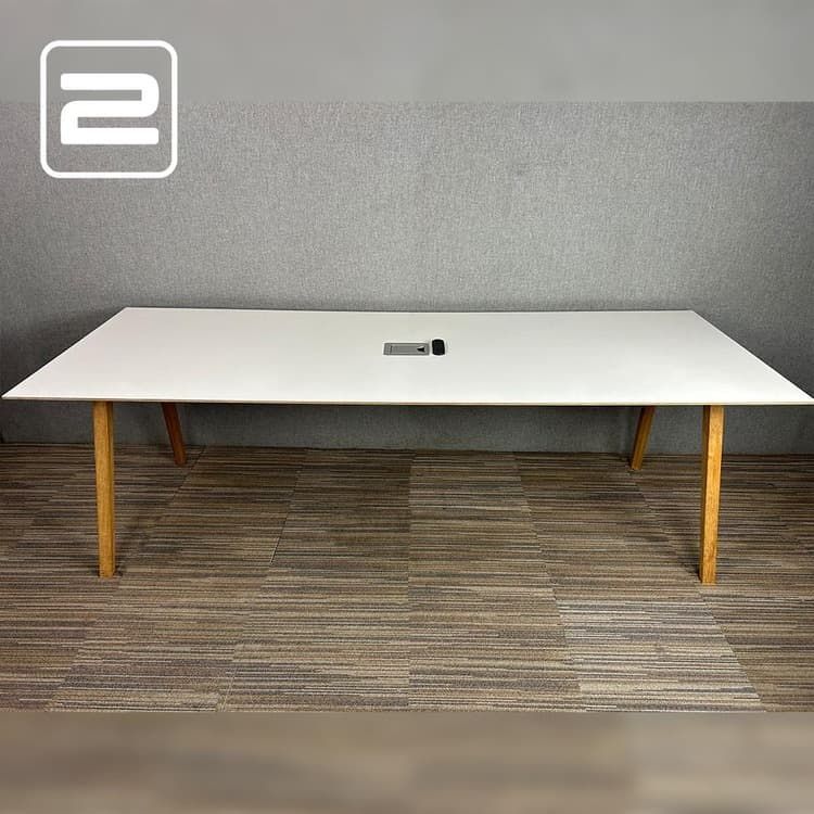 HAY Copenhague CPH30 Vergadertafel B240xD90xH74 - Wit Melamine / Eik