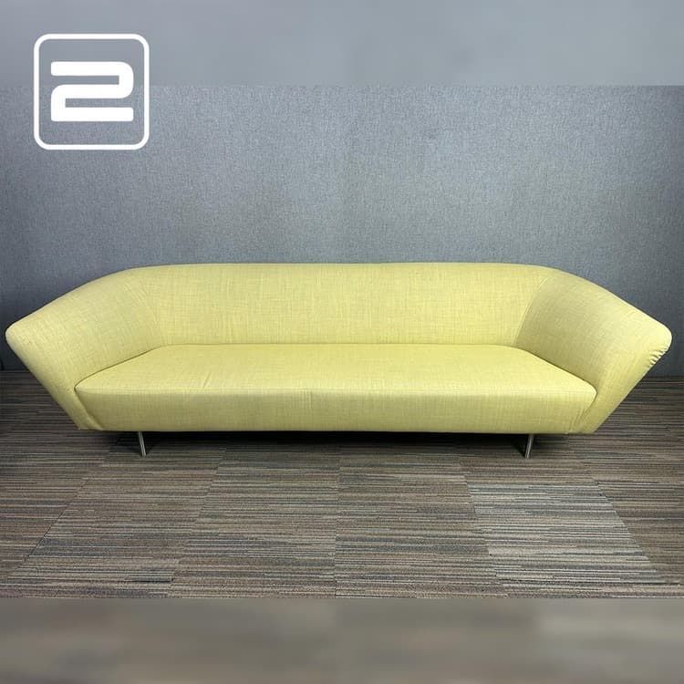 ARPER Loop Zitbank 3-zit B240xD75xH69 - Geel Stof / Inox