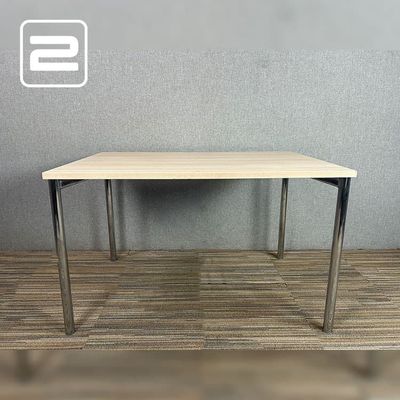 KUSCH CO Kantinetafel Rechthoekig B120xD80xH74 - Esdoorn Melamine / chrome