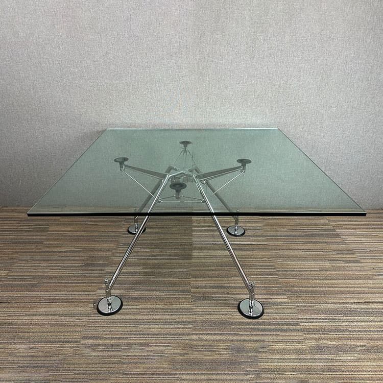 TECNO Nomos Tafel Vierkant B120xD120xH67 - Glas / Chrome