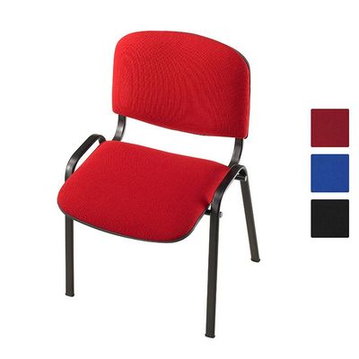 Rody Vergaderstoel Stapelbaar - Stof / Zwart Vierpoot Rody Vergaderstoel Stapelbaar - Stof / Zwart Vierpoot