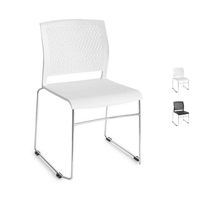 804 Zaalstoel Stapelbaar - Kunststof / Chrome Slede