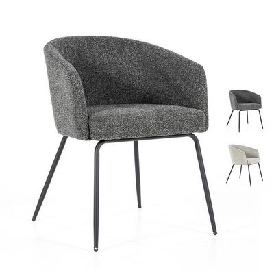 LXR Ontvangststoel - Baquer Stof / Zwart Metaal Vierpoot