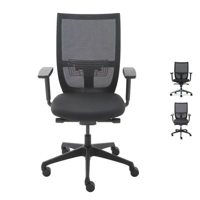 CRV Bureaustoel - Mesh / Kunststof of Alu Voetkr mt wielen