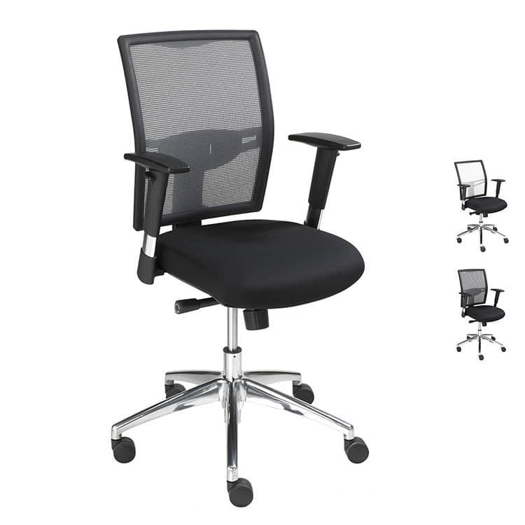 Pro Serie Bureaustoel Air01 - Mesh / Alu Voetkr mt wielen