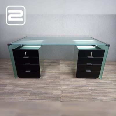 Galotti & Radice Directiebureau B178xD85xH73 - Glas / Glas