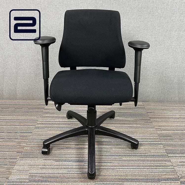 BMA AXIA Classic 1.1 Bureaustoel Ergonomisch, lage rug - Zwart Stof / Zwart Voetkr mt wielen