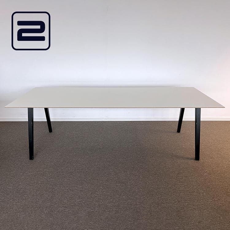 HAY Copenhague CPH30 Eettafel Rechthoekig B240xD90xH75 - Wit Hout / Zwart Hout
