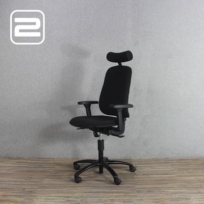 HÖGANÄS Plus 561 Ergonomische Bureaustoel met hoofdsteun - Zwart Stof / Zwart Voetkr mt wielen