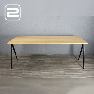AHREND Pyramid Bureau B180xD90xH75 - Eik Hout / Zwart Metaal Vierpoot