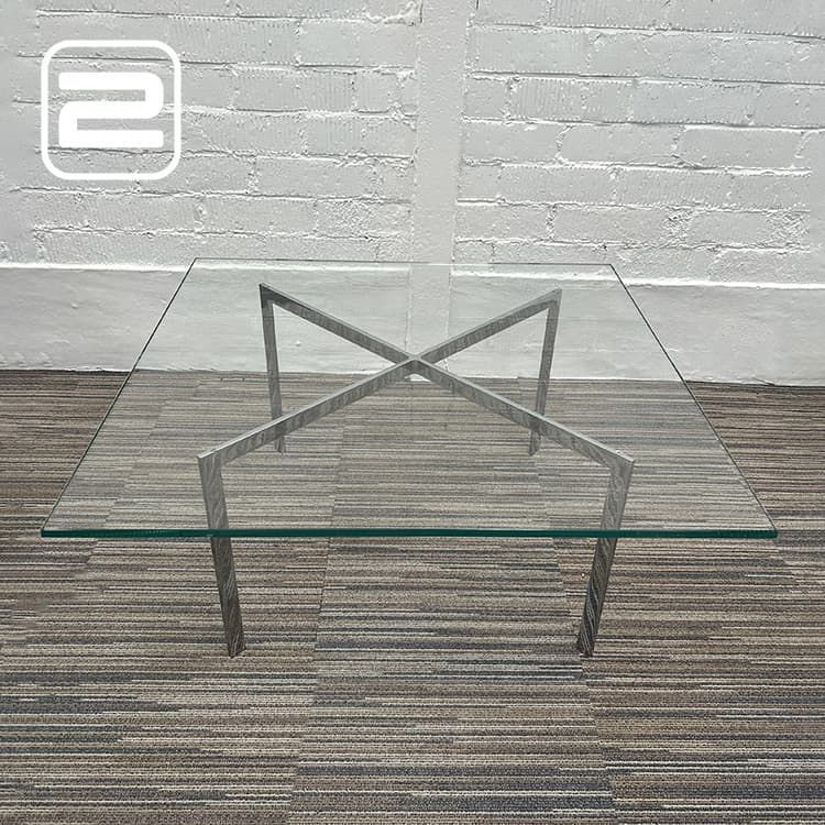 KNOLL Barcelona Table Salontafel MIES VAN DER ROHE - Glas / Chrome Vierpoot