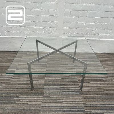 KNOLL Barcelona Table Salontafel MIES VAN DER ROHE - Glas / Chrome Vierpoot