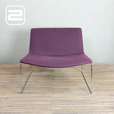 ARPER Catifa 80 Lounge Fauteuile - Paars Vilt / Chrome Slede