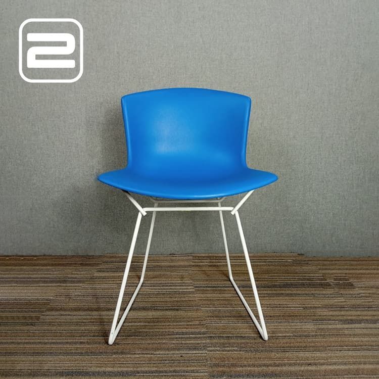 KNOLL Plastic side chair Ontvangststoel - Blauw Kunststof
