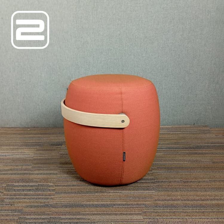 OFFECCT Carry on Poef B35xL35xH45 - Oranje Stof