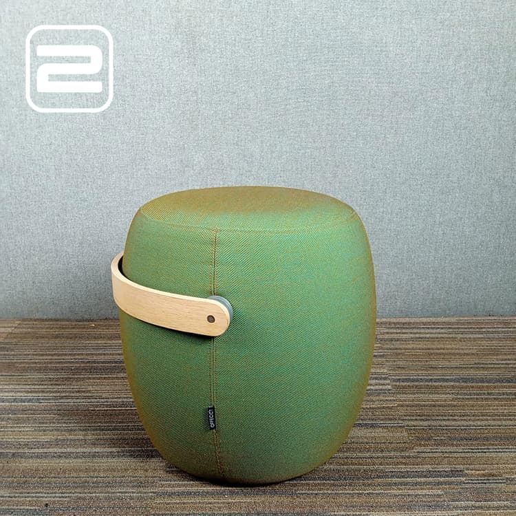 OFFECCT Carry on Poef B35xL35xH45 - Groen Stof