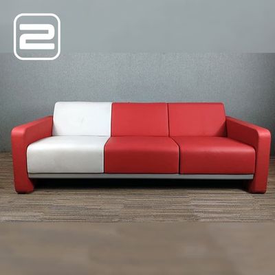 Artifort Reflex Zitbank 3-zit B200xD86xH70 - Rood / wit Kunststof / Metaal