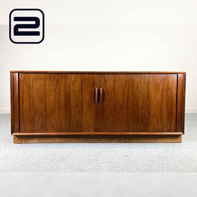 SIBAST Lage Vert Roldeurkast arne vodder H64xB150xD57 - Donker Hout Hout / Donker hout