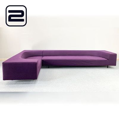 MDF Bora Bora Lounge Zetel by Piergiorgio Cazzaniga - Donkerpaars Stof / Zwart kunststof 8-poot