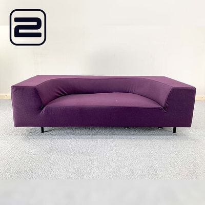 MDF Bora Bora Zetel 2-zit by Piergiorgio Cazzaniga B210xD91xH63 - Donkerpaars Stof / Zwart kunststof Vierpoot