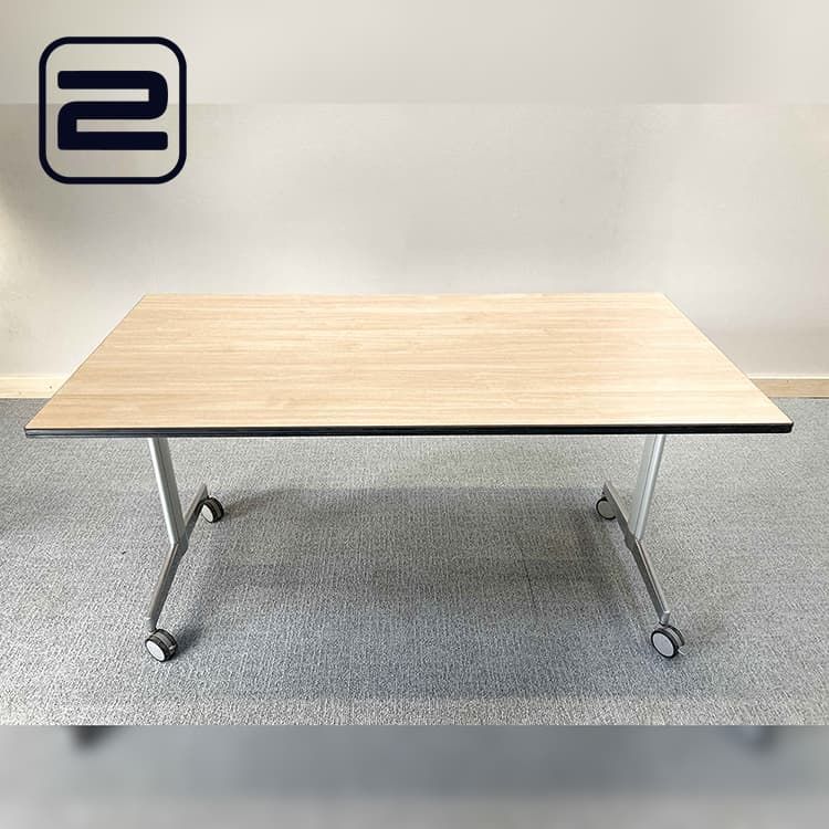 HOWE Klaptafel B150xD75xH73 - Lichtbruin / Chrome