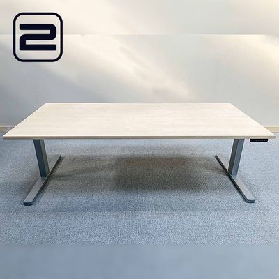 DRISAG Zit-Sta Bureau Elektr Verstelbaar B200xD90xH64-130 - Licht Hout / Grijs Metaal 2-poot