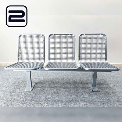 NN Wachtbank 3p B147xD57xH86 - Grijs Metaal / Grijs Metaal 2-voet