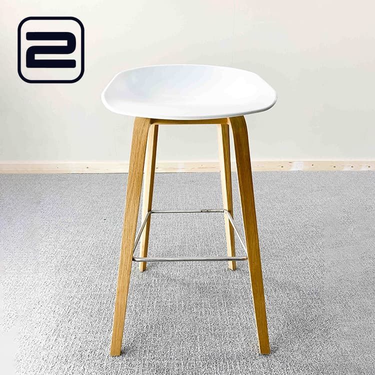 HAY AAS32 Kruk by Hee Welling - Wit Kunststof / Eiken 4-poot