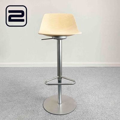 LAPALMA Miunn S104 Barkruk - Licht hout / Grijs Metalen 1-poot